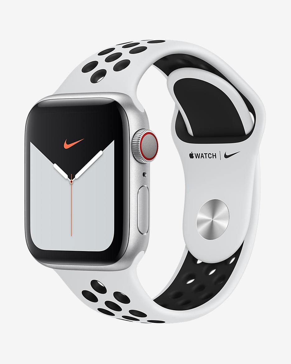 Apple Watch Nike Series 5 GPS Cellular with Nike Sport Band Open Box 44mm Silver Aluminium Case. Nike SI